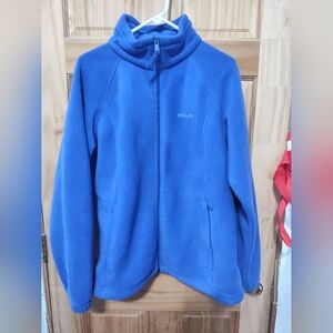 COLUMBIA WOMEN SIZE 1 XL BLUE FULL ZIP FLEECE SWEATSHIRT jacket NWOT